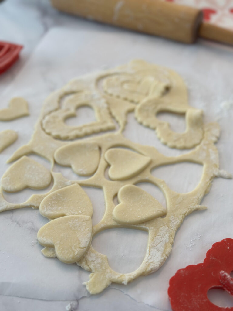 Cutting out cookies using the best sugar cookie dough