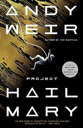 Front cover of Project Hail Mary by Andy Weir, my favorite book I read in 2023. 